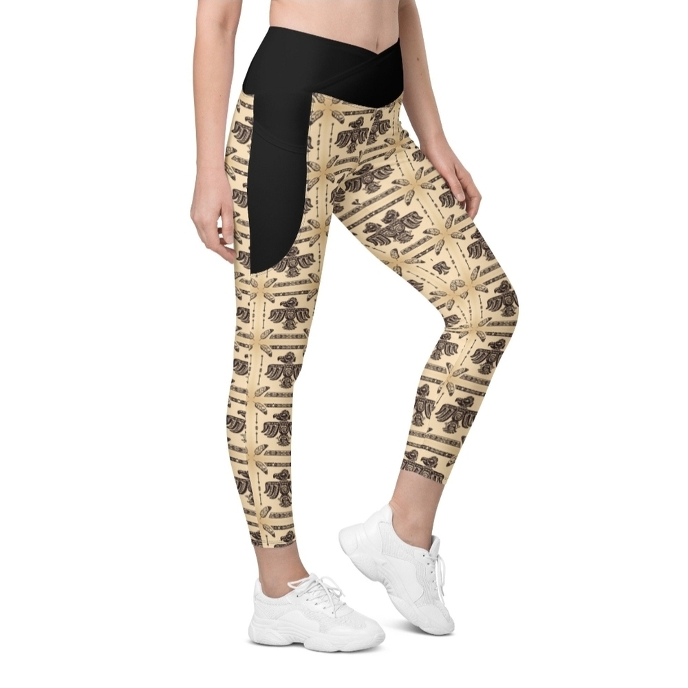 Black and Tan Graphic Leggings